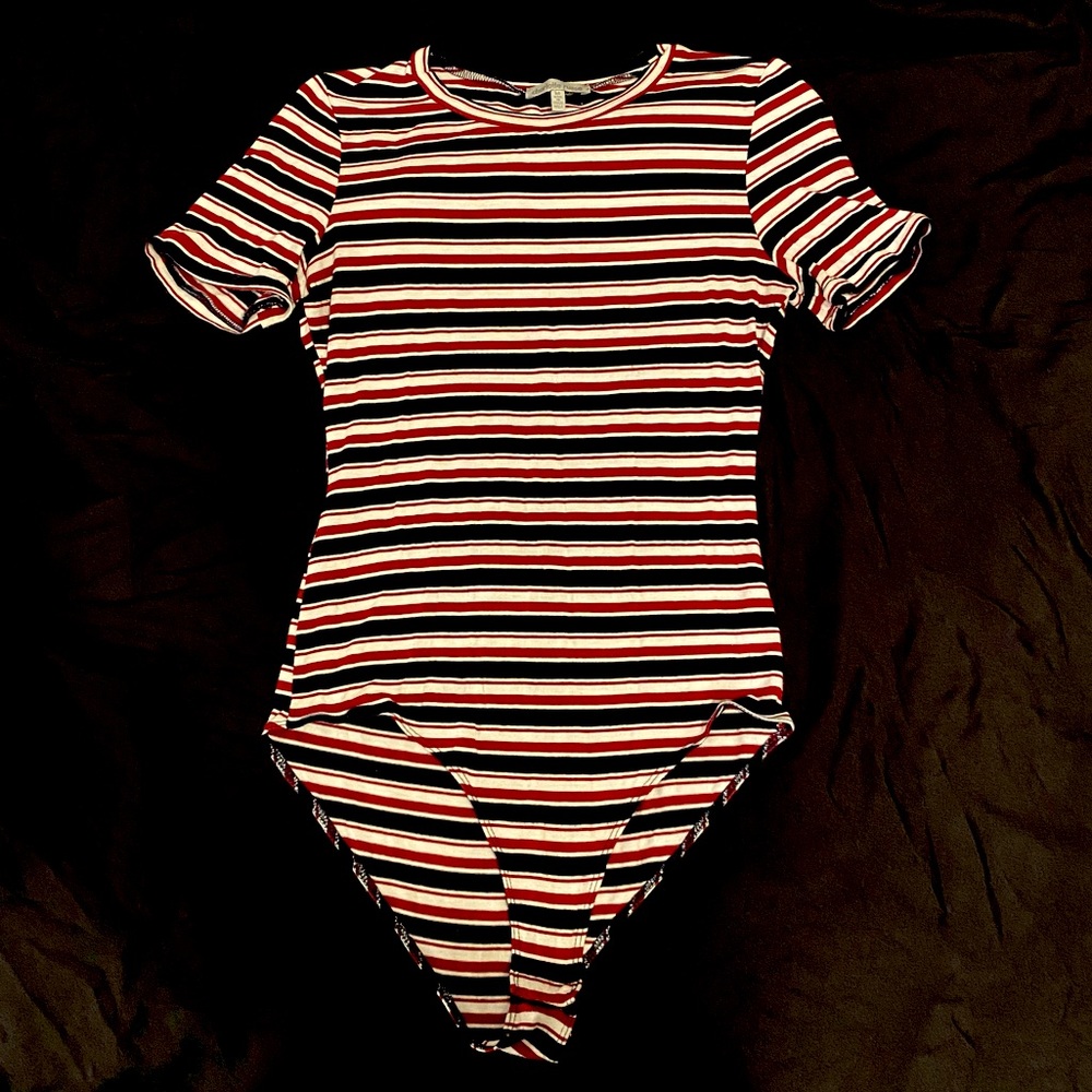 Charlotte Russe Striped Bodysuit